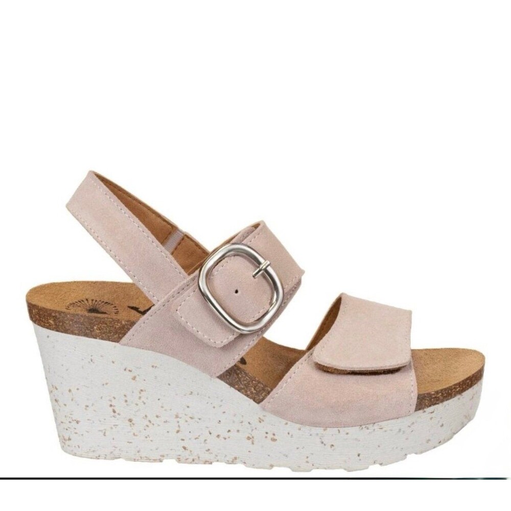 OTBT Peasant Wedge Sandal Rosetta Blush Size 8 NWOB